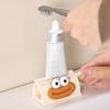 Cartoon Toothpaste Dispenser with Suction Base Wall-Mounted Roller Squeezer for Toothpaste Face Wash No-Waste Funny Bathroom Organizer for Kids Adults