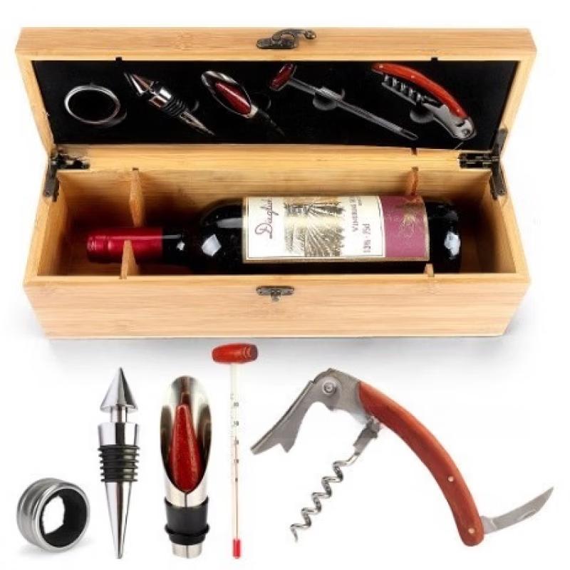 

Shangqi Bamboo & Wood Wine Opener Gift Set