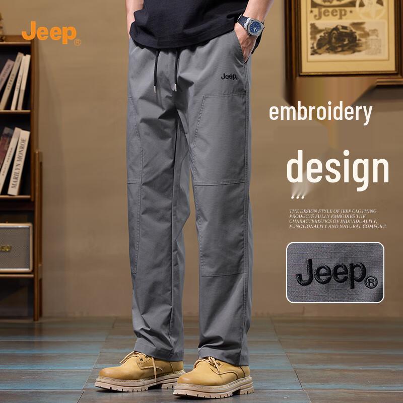 

JEEP Men s Straight-Leg Loose Fit Cargo Pants L