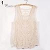 Sexy Lace Tank Top with Floral Embroidery and Crochet Design for Casual Summer Wear