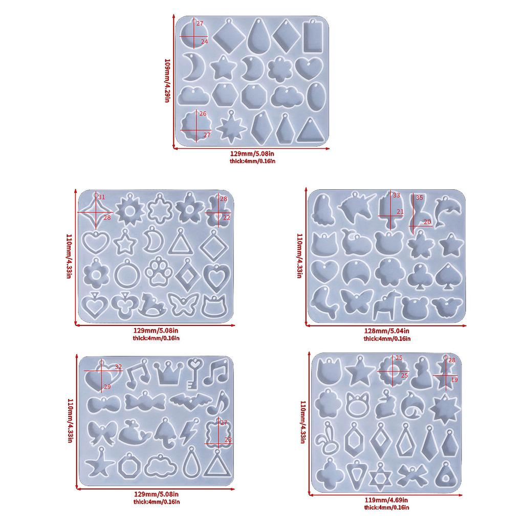 Stampo Creativo per Orecchini Fatti a Mano Pendenti per Orecchie Stampo in Silicone Stampo per Creazione di Gioielli Stampi Pratici per Ornamenti per Orecchie