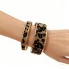 Retro Flocking Leopard Print Open Bracelet Fashionable Simple Versatile Bracelet Personalized High-End Jewelry Women