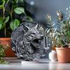 2d Flat 20*20cm, Werewolf-Themed Wooden Sign, Perfect for Spring & Summer Decor, Ideal Gift for Parents and Home Office.