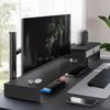 Fenge Monitor Desktop Computer inches Wooden PC Monitor Desktop PC Monitor Computer Rack with Drawer and Desktop Black Stand, Stand, 30-44 Wide, Top,