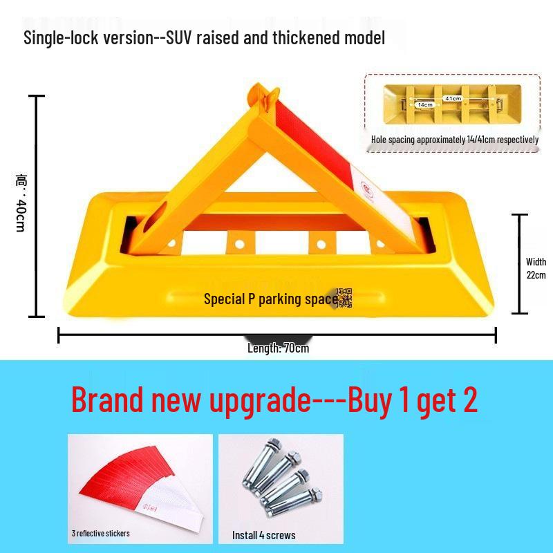 Heavy-Duty Triangle Parking Space Lock - Anti-Collision, Pressure-Resistant Floor Post for Garage