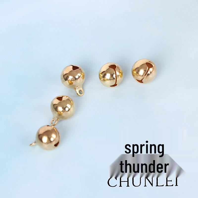 12mm Electroplated Gold Imitation Pet Collar and Keychain Bell