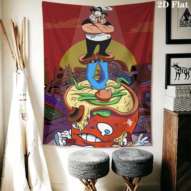 Louis Cartoon Character Pattern Home Decor Tapestry, Wall Hanging, Decorative RV Wall Cloth.SGT0917410