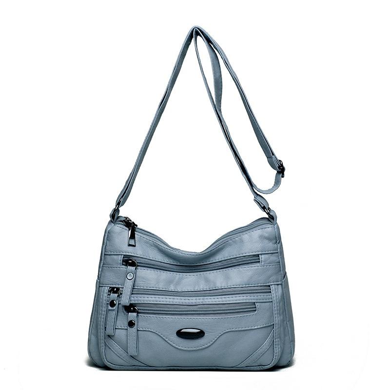VIA ROMA Een modieuze en veelzijdige crossbodytas met &eacute;&eacute;n schouder voor moeders van middelbare leeftijd en een tas voor vrouwen van middelbare en oudere leeftijd blauw