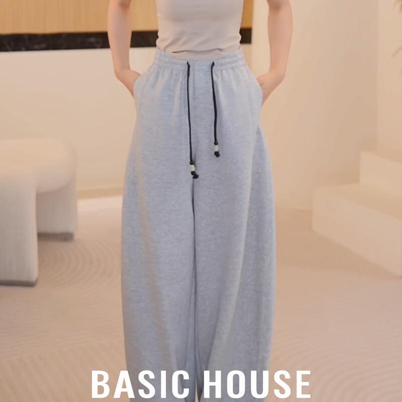 Basic House Women s Color-block Drawstring Curved Leg Sweatpants S