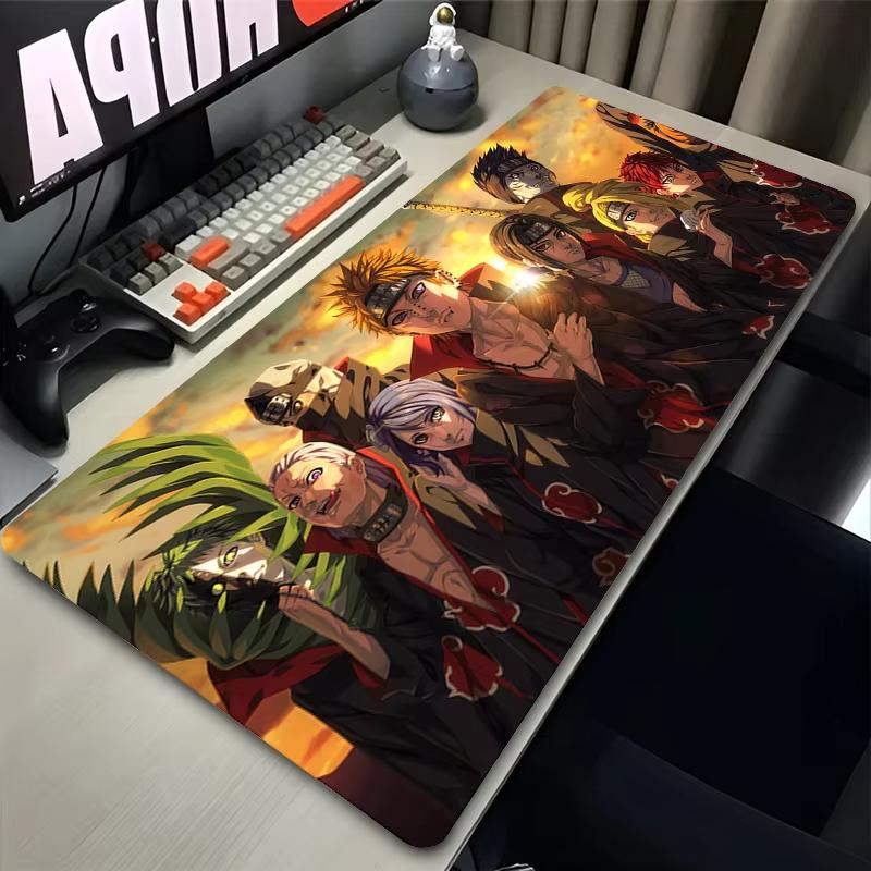 Cool Red Clouds Mouse Pad Laptop Japan Anime NnarutoS Mousepad XXL Non Slip Aakatsuki Desk Mat PC Keyboard Rug for Boy Gift