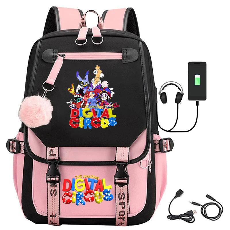 Magic Digital Circus Digital Circus Animation Peripheral Backpack Large Capacity Student Bag