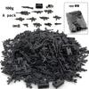 Random Blocks Parts Compatible Action Figure Military Weapons SWAT Gun Hair Model Set DIY Building Blocks Kids Toys For Children