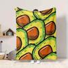 1pc Avocado Print Blanket Warm,Perfect for Camping And Travel, Making It a Great Gift for Any Season yy250904137