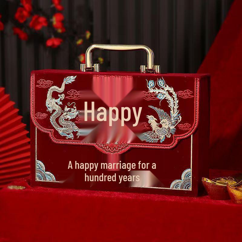 

Luxury Velvet Betrothal Gift Box for Wedding Supplies