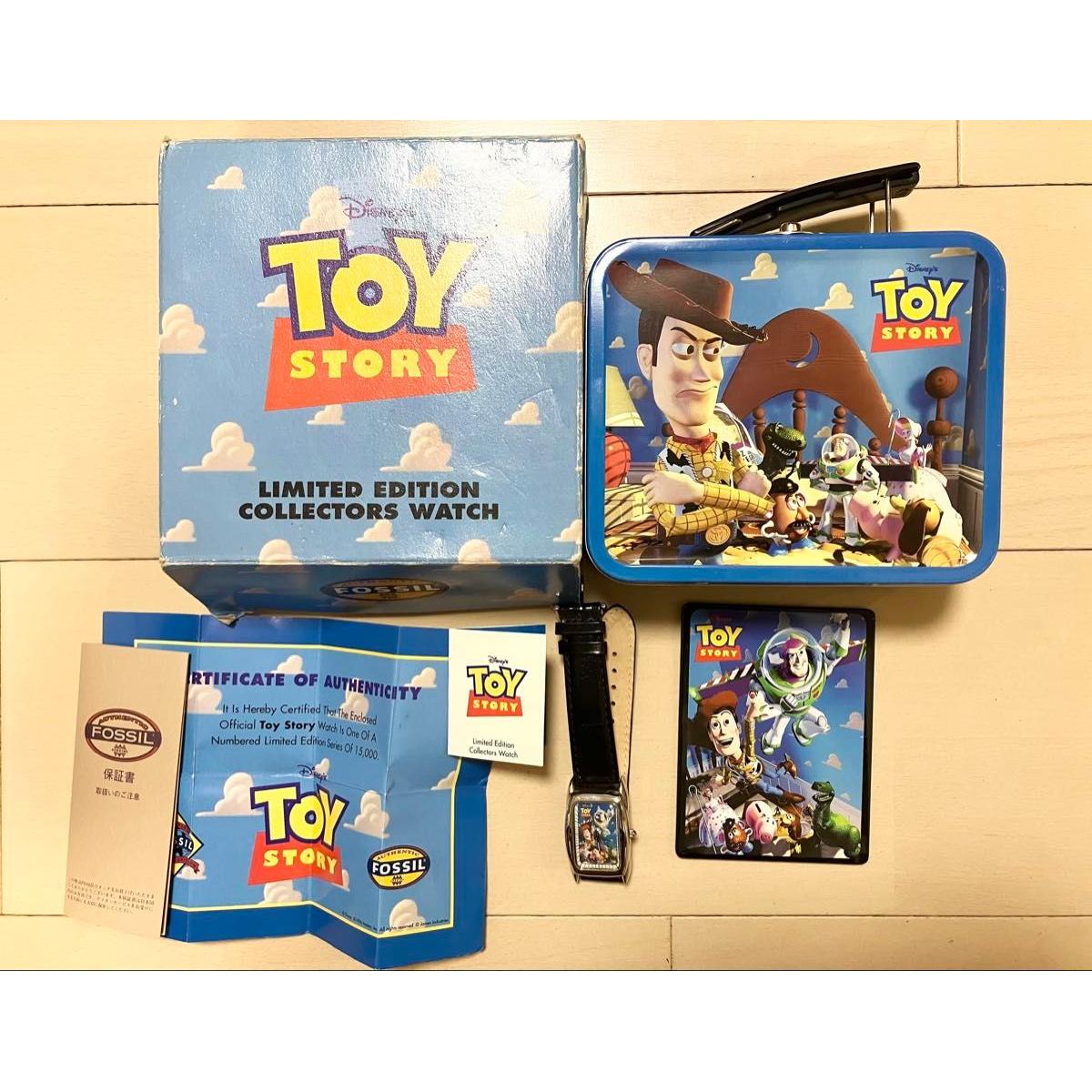 Used fossil Toy Story Woody Buzz Watch Limited Edition Case