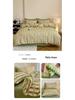 2025 New All-Cotton Flannel Bedding Set: Thick Quilt Cover, Triangular Edge, Warm Bed Sheet