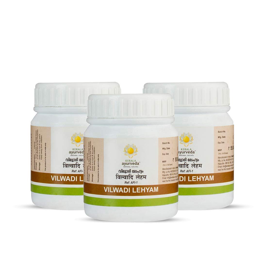 

Kerala Ayurveda Vilwadi Lehyam Pack of 3 X 100 Gm Herbal Ayurvedic Digestive Support Paste