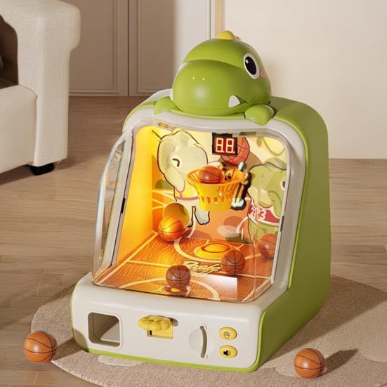 Animal Tabletop Basketball Shoot Game Mini Basketball Shoot Arcade Machine with Score Display Rabbit