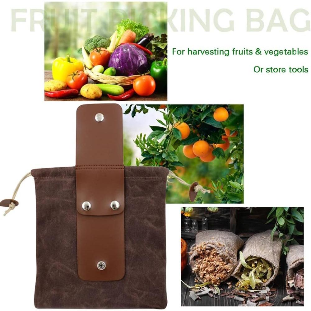 1PCHarvesting Bag, Waxed Canvas Foldable Outdoor Camping Picking Bag, Mushroom Storage Bag, Suitable for Travel, Camping, and Hiking.
