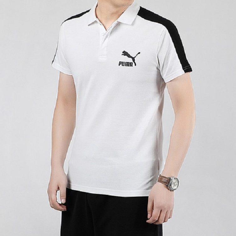 PUMA T7 Polo Shirts Men's Crew Neck Moderate Straight Fit 598250-02