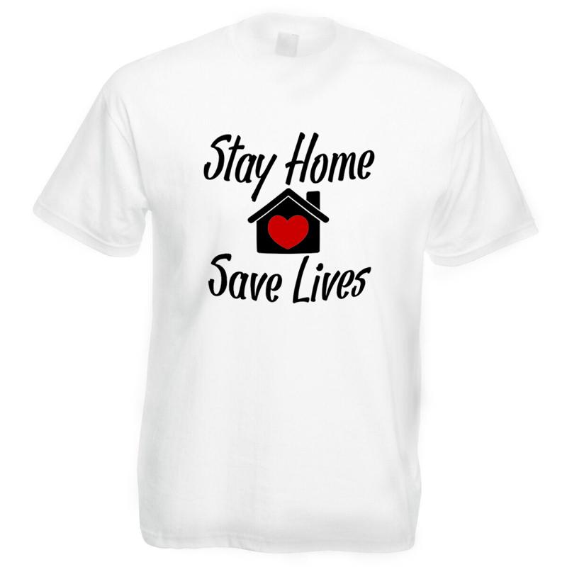 

Stay Home Save Lives Mens White T Shirt Xtsn168 5XL різнокольоровий