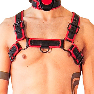 Harnais Puppy Harness Noir-Rouge - Brutus - Harnais Homme