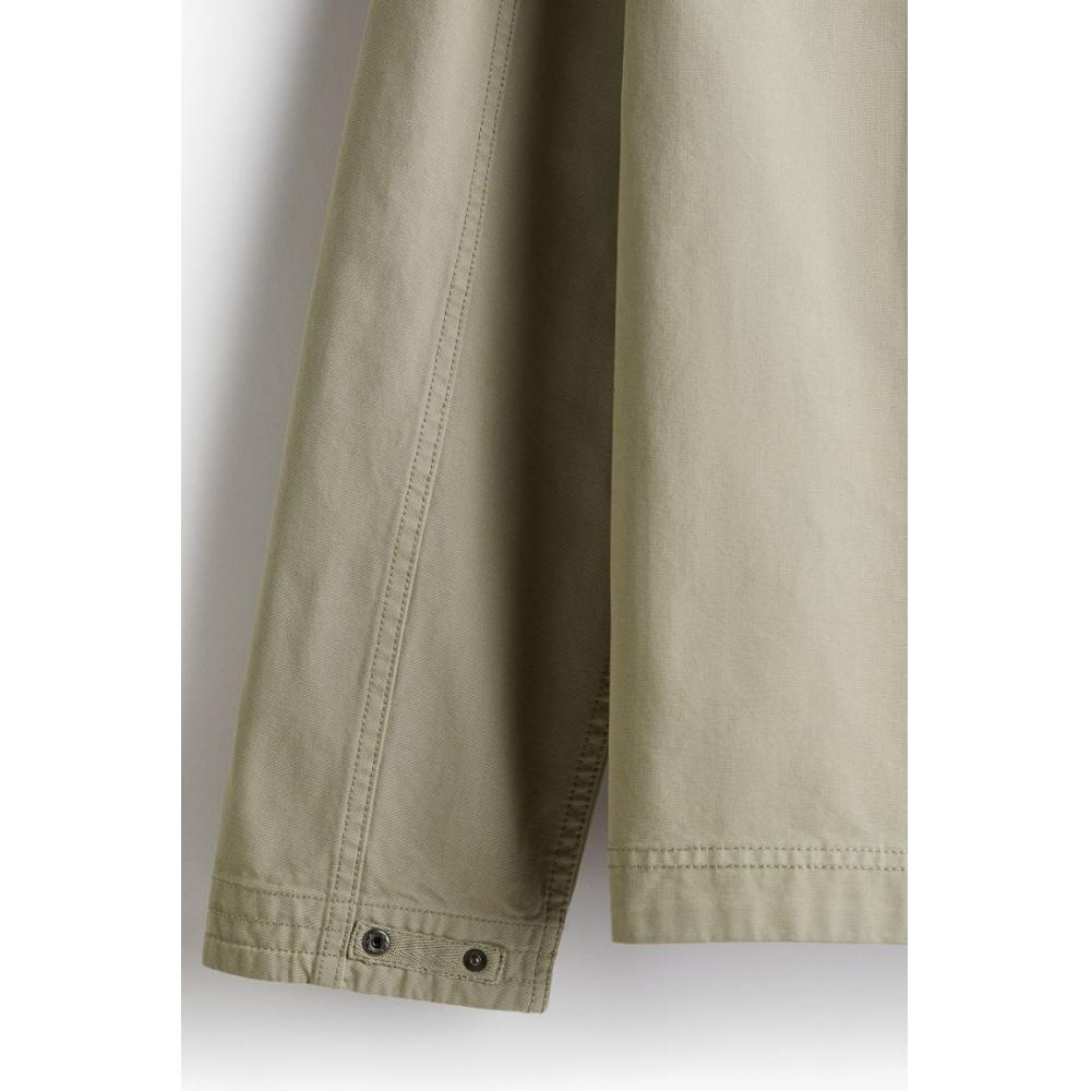 H M Regular Fit Canvas oversHirt pistacHio Green