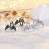 2026 Bat Ear Clips No Piercings for Women, Cool Dark Personality, Aloof Style Punk Handsome Earrings for Men, Bone Ear Clips
