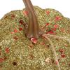 6Pcs Lifelike Sparkling Glitter Pumpkins Halloween Party Decor Fake Fall Harvest Ornament Mini Table Centerpiece Mantel Display