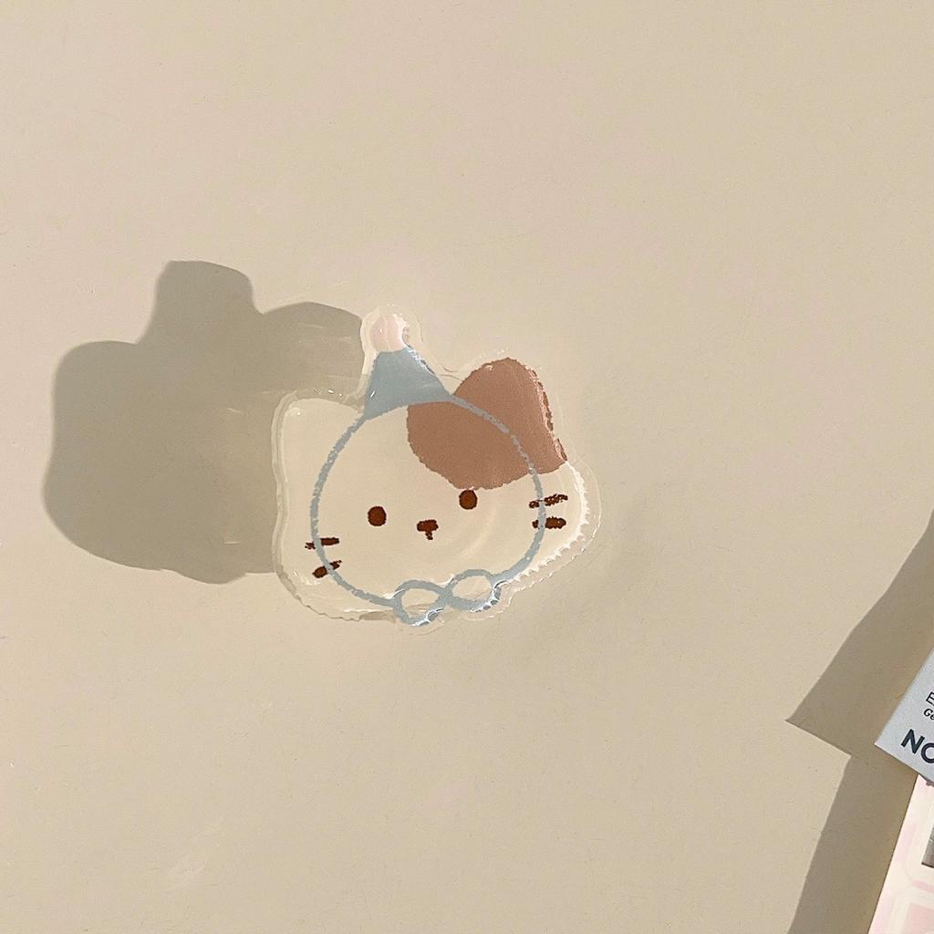 Ins Style Cute Pet Cartoon Magnetic Acrylic Phone Holder & Girly Heart Bracket