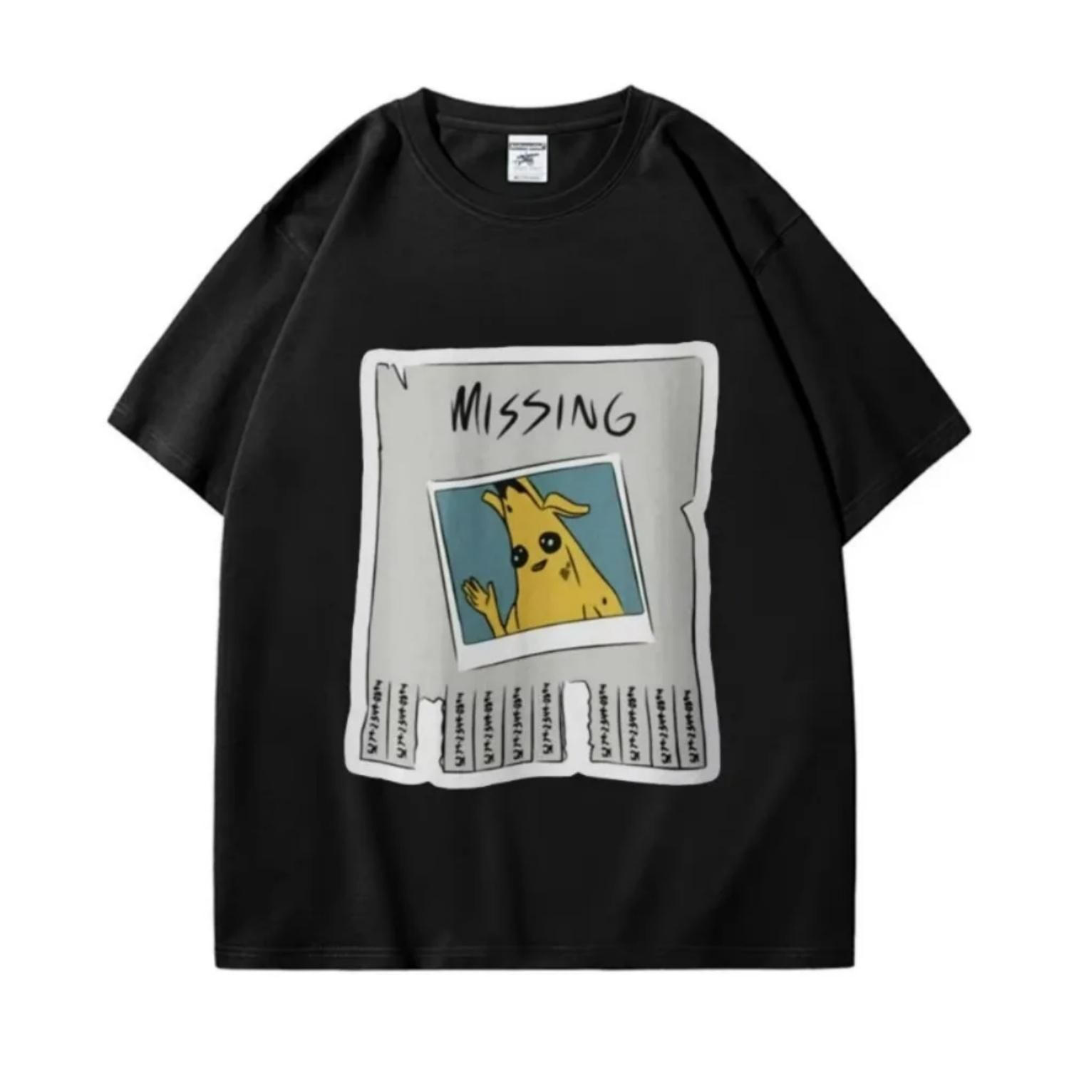 

Funny Missing Peely Meme Banana Graphic T Shirts Men s Women s Fashion Oversized T-shirt Casual Comfort Short Sleeve T-shirts S чёрный