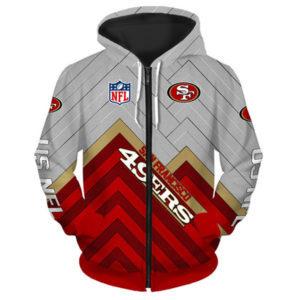 Europäischer und amerikanischer Herren- und Damen-Pullover mit Digitaldruck NFL-Fußball durchgehender Reißverschluss Kapuzenpullover, Strickjacke