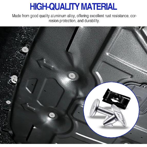 14PCS Engine Splash Shield Hardware Kit – Under Engine Cover Bolts & Clips For Skid Plate & Oil Pan Protection – Replaces 90105-TBA-A00,