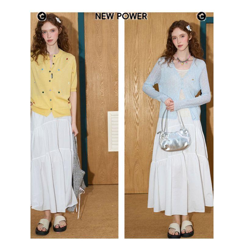 Coolhut French Style A-Line Casual Atmosphere Loose and Versatile High-Waisted Large Hem 2025 Summer Skirt Cake Skirt