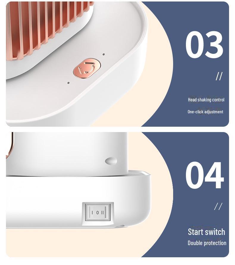 Portable Desktop Vertical Fan Heater - Quick Heating for Home or Dorm