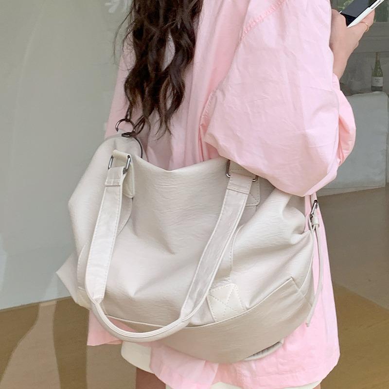 Casual PU Leather Women's Tote Bags Simple High-capacity Shoulder Bags Solid Color Crossbody Bags Travel Luggage Ladies Handbags