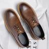 Leather shoes men's autumn British style tooling Martin shoes dress casual big head platform men's leather shoes