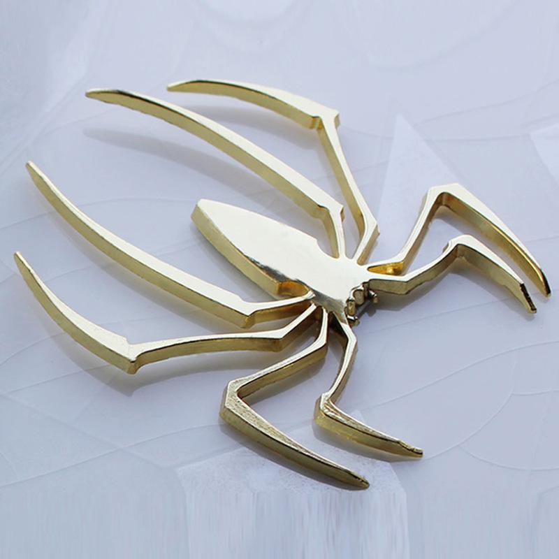 3D Car Stickers Metal 3D Spider Car Logo Gold/Silver Car Styling Accessories Metal Sticker Chrome Spider Badge Emblem Decorate