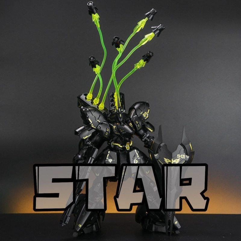 

RG 1/144 Sazabi Black Assembly Miniature Kit Action Figures With Water Slide Decals Funnel Effect Parts Polymer Material Miniature Playthings Boy чёрный