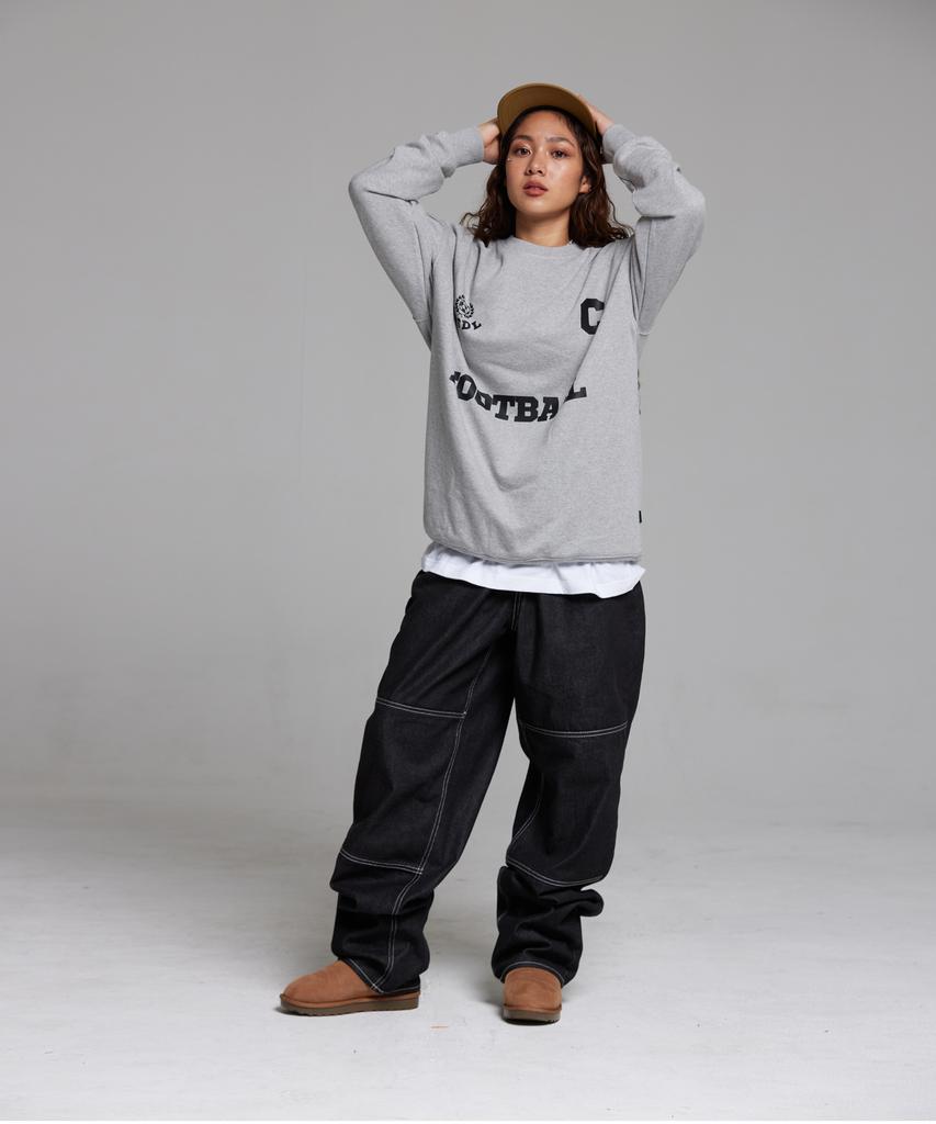 CREAM SODA LAB C Logo Football Club Sweatshirt Grey