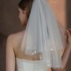 Breathable Meshes Veils Bridal Mantilla Fancy Dress Veils Adjustable Headpiece for Wedding Parties and Showers