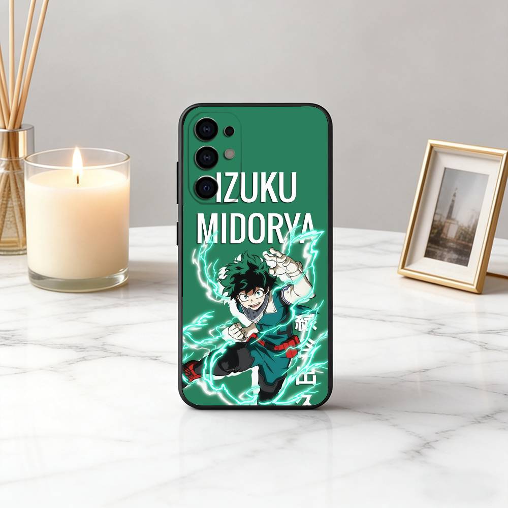 l-lzuku Boy Hero D-Deku M-Midoriya-ES Phone Case For Samsung S25,S24,S21,S22,S23,S30,Ultra,S20,Plus,Fe,Lite,Note,10,Black Cover