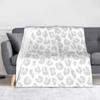 Leopard Print Blankets Flannel Decoration Breathable Super Warm Throw Blanket for Sofa Couch Bedspreads