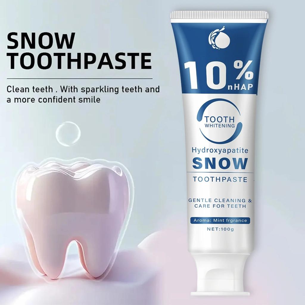 10% Nano Whitening Toothpaste, Hydroxyapatite Cleans Teeth, Deep Cleans Teeth, Fresh Breath Toothpaste, Home Use and As a Gift for Family and Friends