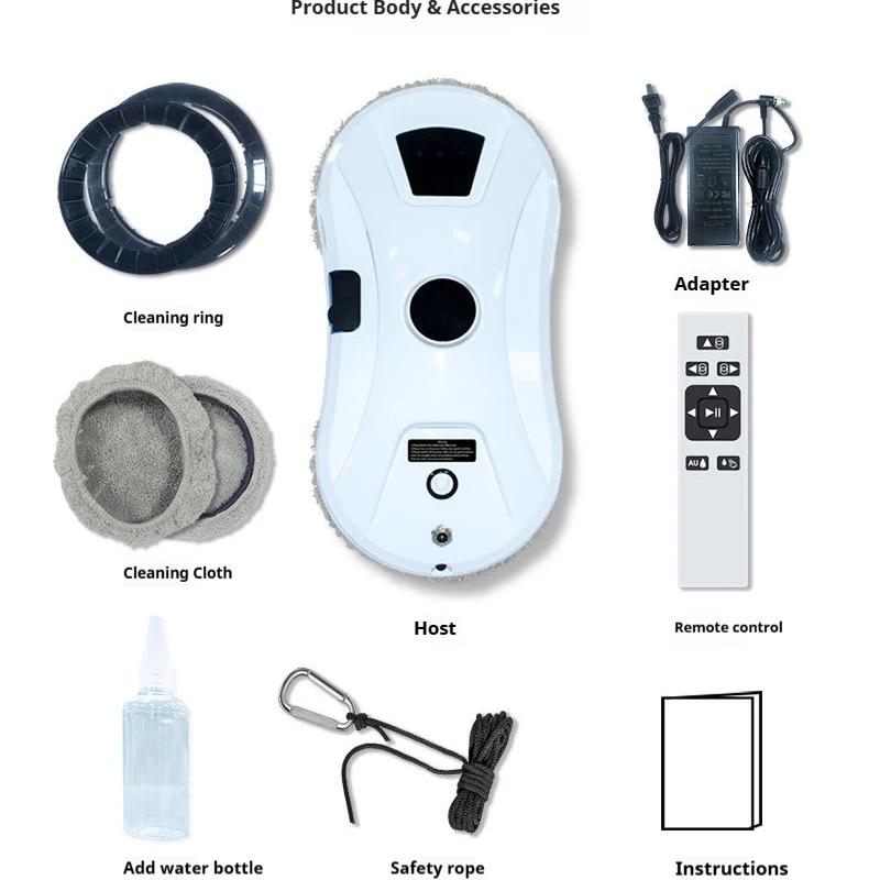 ZEXEF Window Cleaning Robot Large Suction Spray Electric Window Cleaning Robot Anti-fall Remote Control Vacuum Cleaner