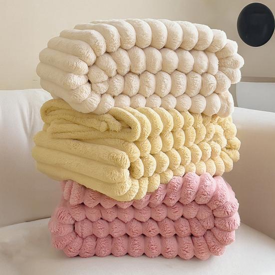Yousheng Kids Throw Blanket Super Soft Imitation Rabbit-Fur Flannel Blanket Living Room Warm Blanket Home Decor