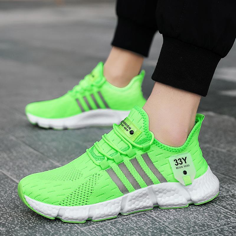 Scarpe sportive casual da uomo, traspiranti, leggere, da ginnastica, da esterno, in rete, nere, da corsa, da jogging, da tennis, da passeggio