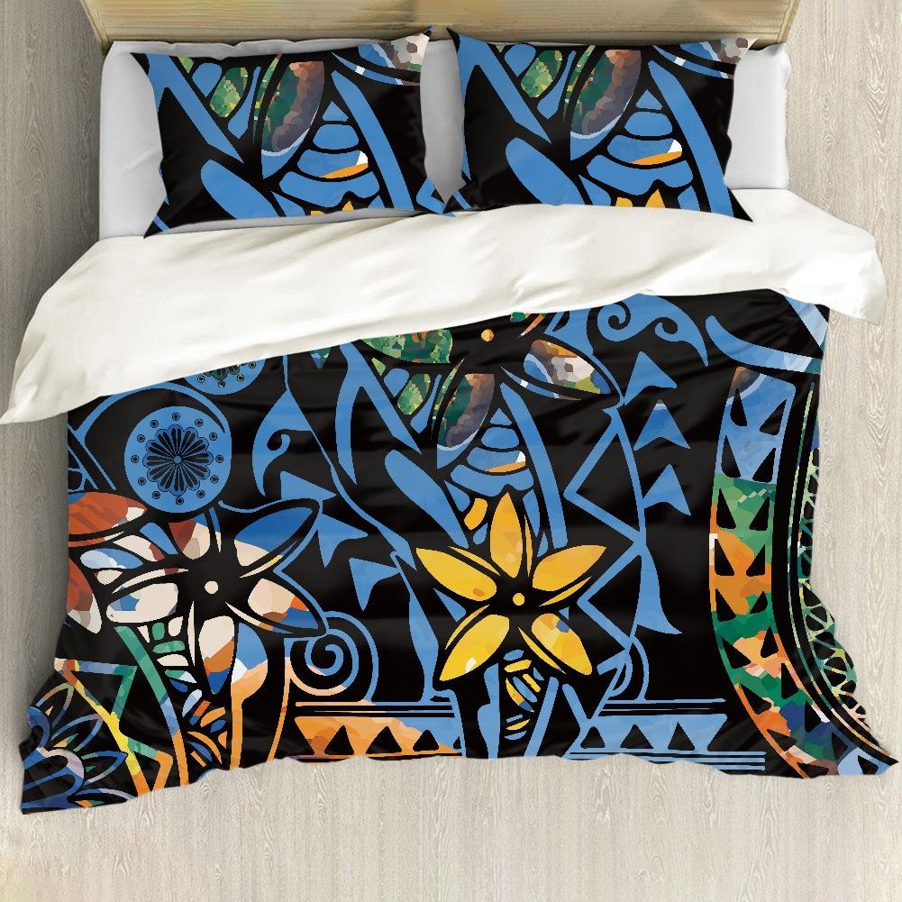 Bohemian Mandala Duvet Cover Set King/Queen Size,black Gypsy Boho Chic Hippie Floral Exotic 3 Piece Bedding Set for Adults Women