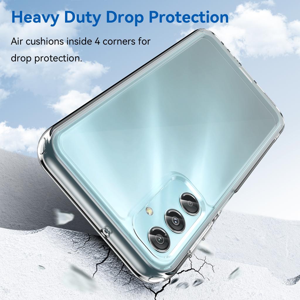 For Samsung Galaxy A25 5G (Global) (161.0 x 76.5 x 8.3mm) Clear Phone Case Fingerprint-free Phone Cover (Big Rear Lens Hole)