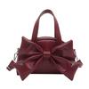 Metallic Stars Cute Bow PU Leather Large Capacity Handbag Shoulder Bag Crossbody Bags Phe Wallet Storage Bag Woman Bag Purse